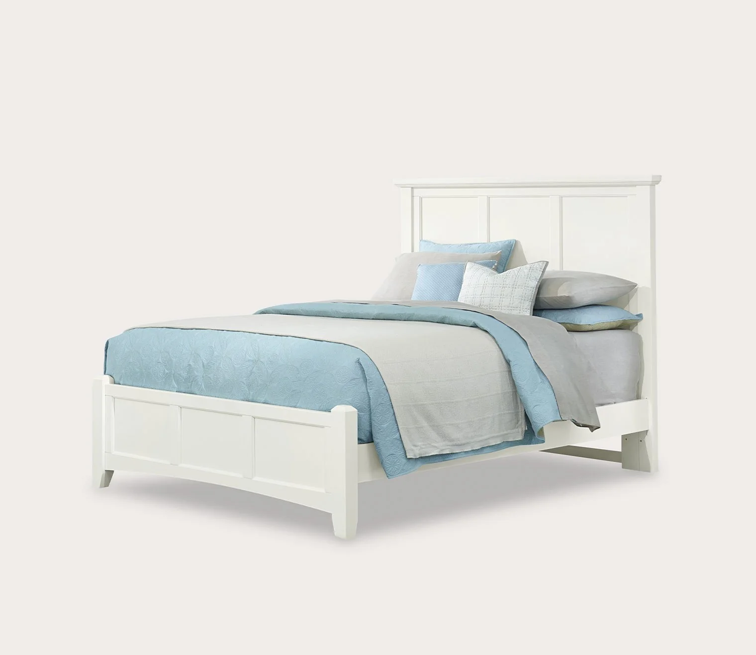 Vaughan Bassett Bonanza Mansion White Low Profile Panel Bed - Image 4
