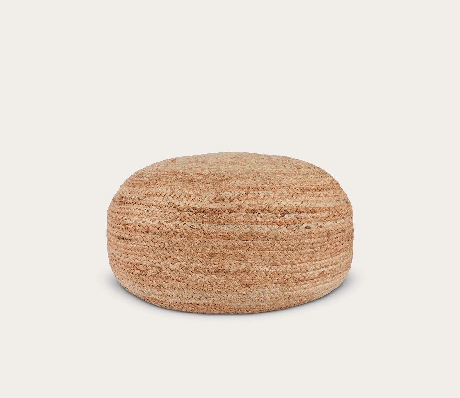 Villa by Classic Home Braga Jute Natural Pouf - Image 7