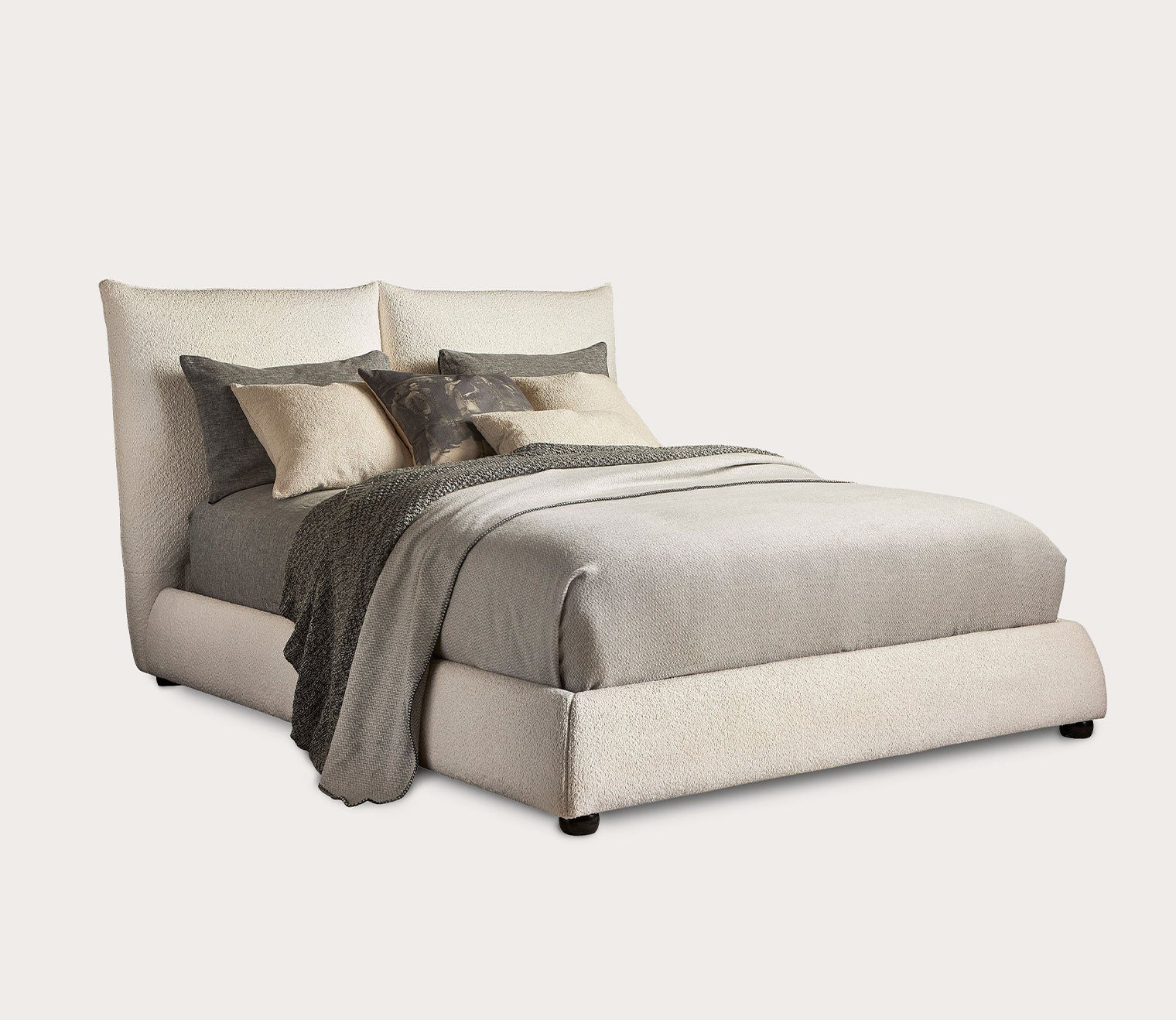 Cumulus Sherpa Fabric Upholstered Bed - Image 9