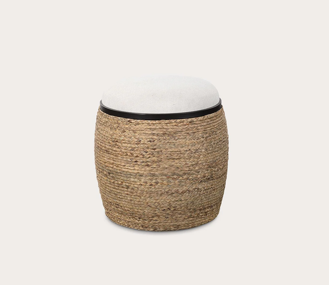 Uttermost Island Straw Accent Stool - Image 3