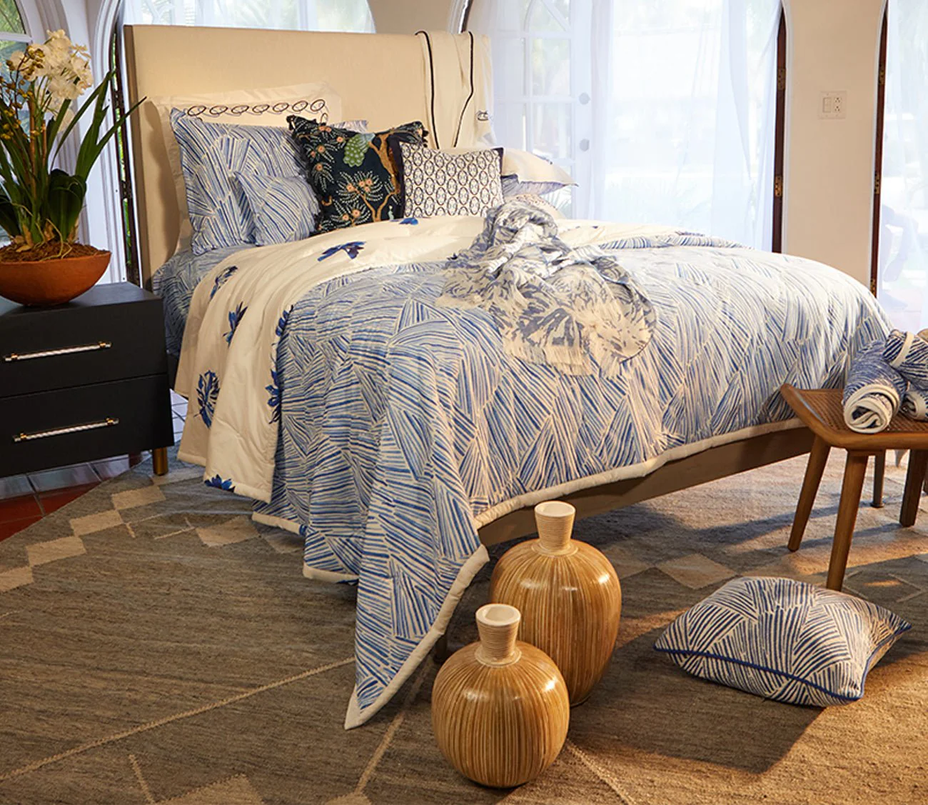 Uttermost Islander White Washed Vases Set of 2 - Image 4