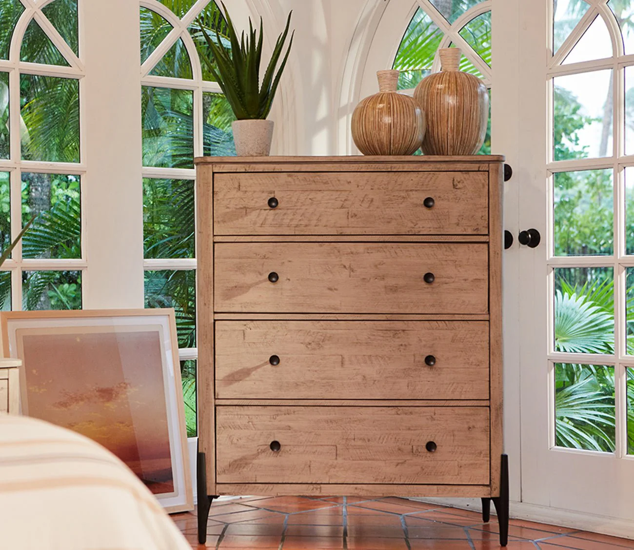 Uttermost Islander White Washed Vases Set of 2 - Image 6