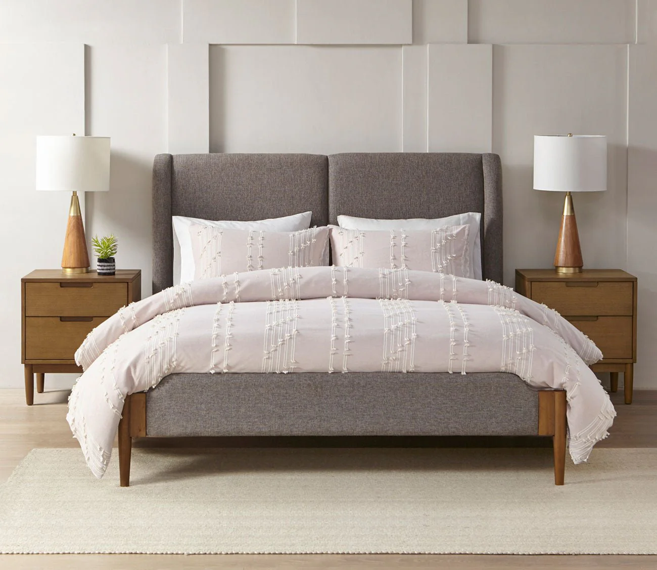 Ink & Ivy Mallory Walnut Wood 2-Drawer Nightstand - Image 3